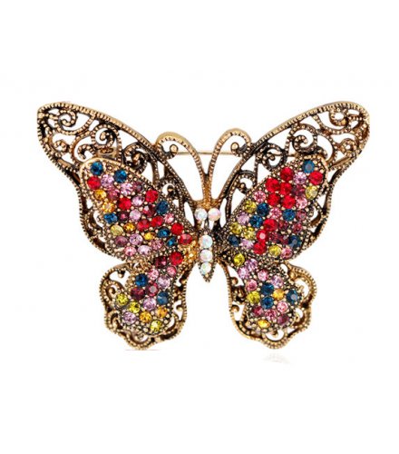 SB104 - Colorful Vintage Butterfly Brooch